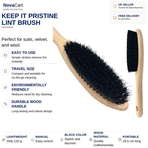Lint brush wooden - lint,