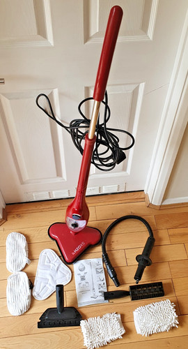 H2o steam mop - steam, red
