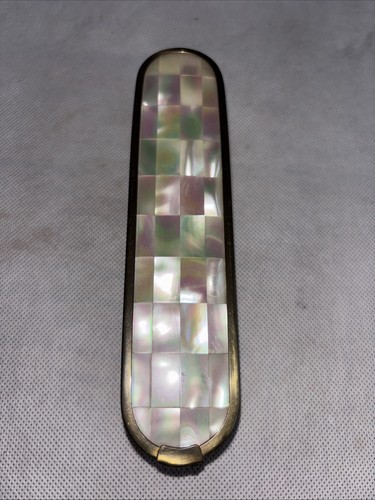 Vintage brass mother pearl - brass,
